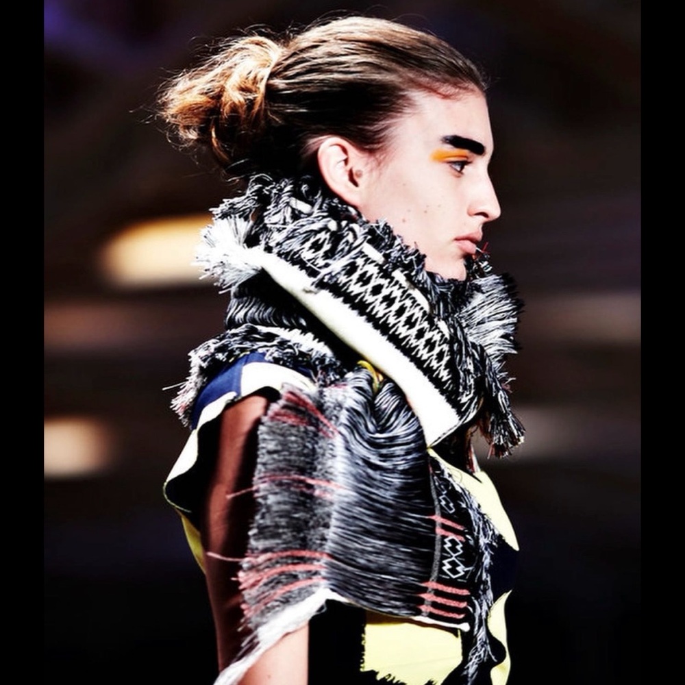 CÉLINE FRINGED FIL COUPÉ SCARF PHOEBE PHILO